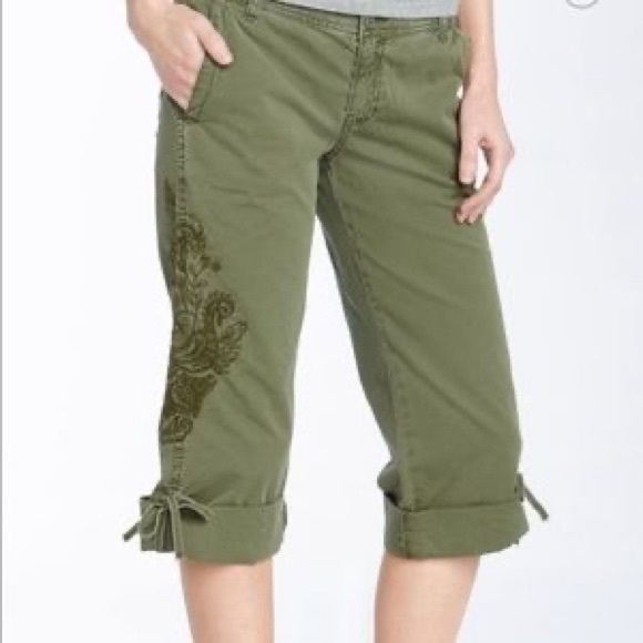 Lucky Brand Denim - LUCKY BRAND Olive Green Cargo Ankle Cropped 2 / 26